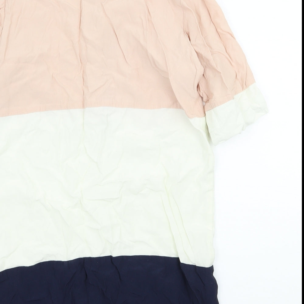 Womens UK Size 10 Topshop Multicoloured Basic Button-Up