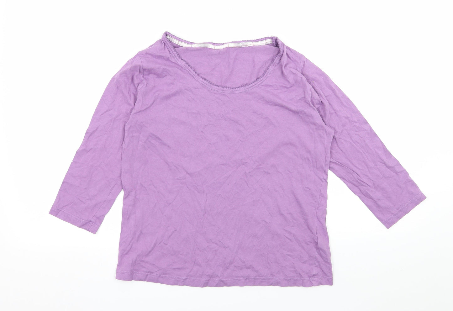 Marks and Spencer Womens Purple  Jersey Top Pyjama Top Size 8