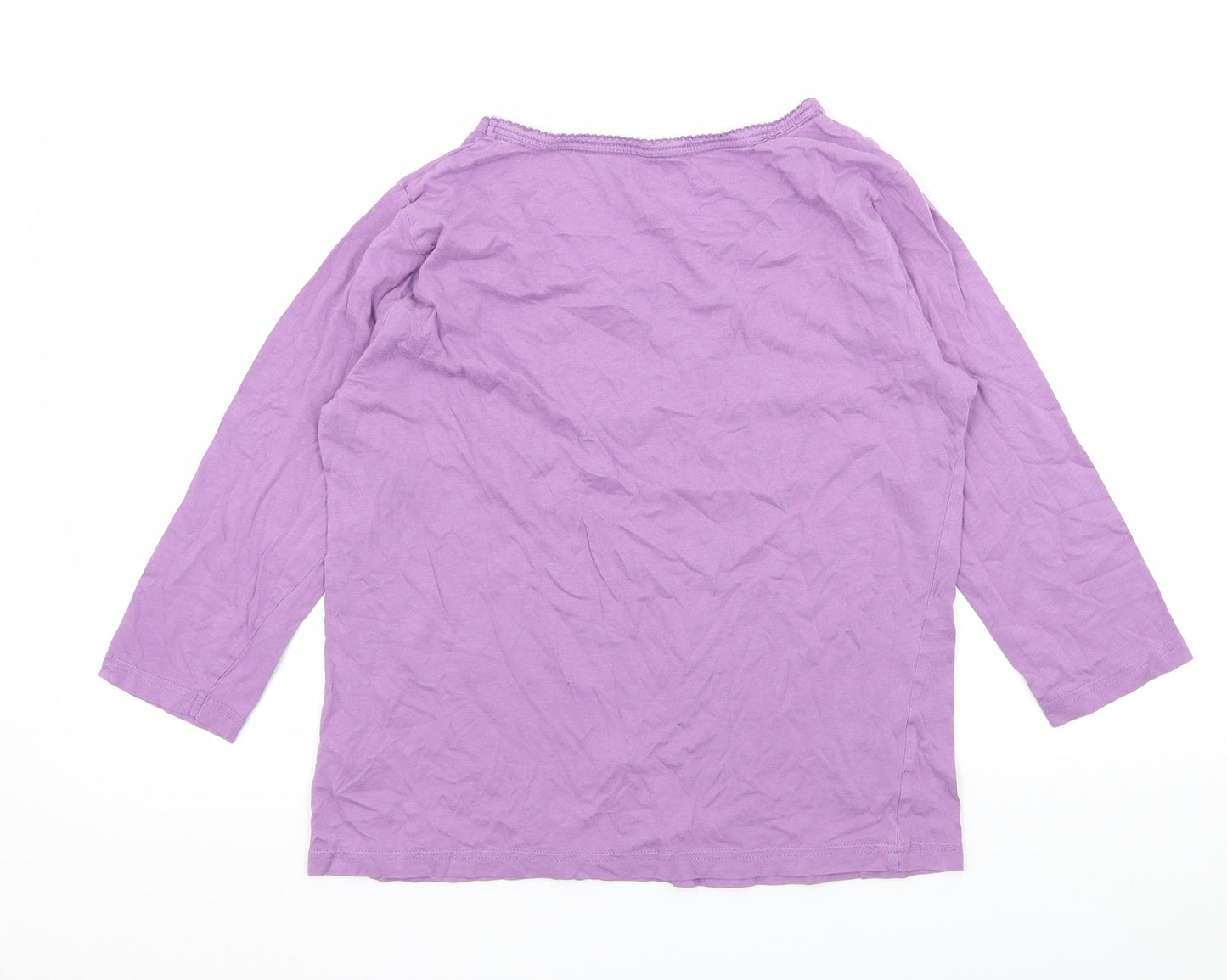 Marks and Spencer Womens Purple  Jersey Top Pyjama Top Size 8