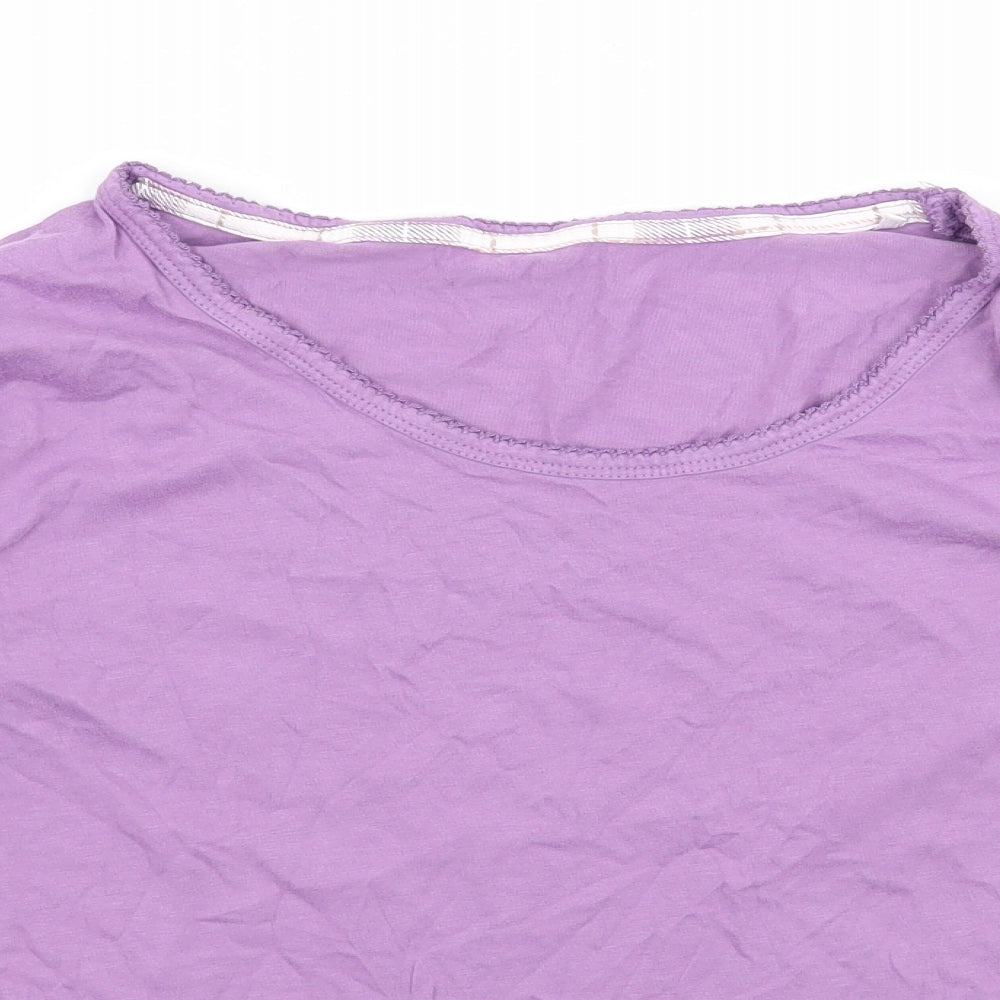 Marks and Spencer Womens Purple  Jersey Top Pyjama Top Size 8
