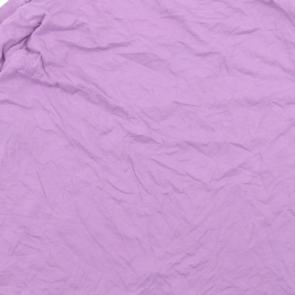 Marks and Spencer Womens Purple  Jersey Top Pyjama Top Size 8
