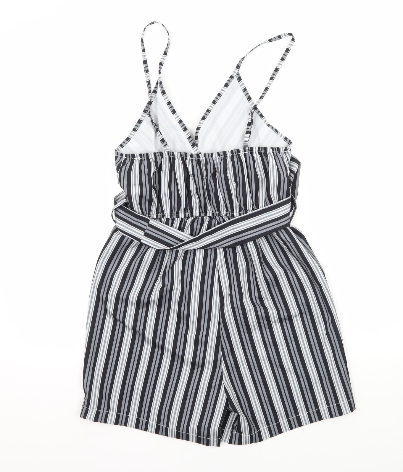 SheIn Womens Grey Striped  Playsuit One-Piece Size XS L4 in
