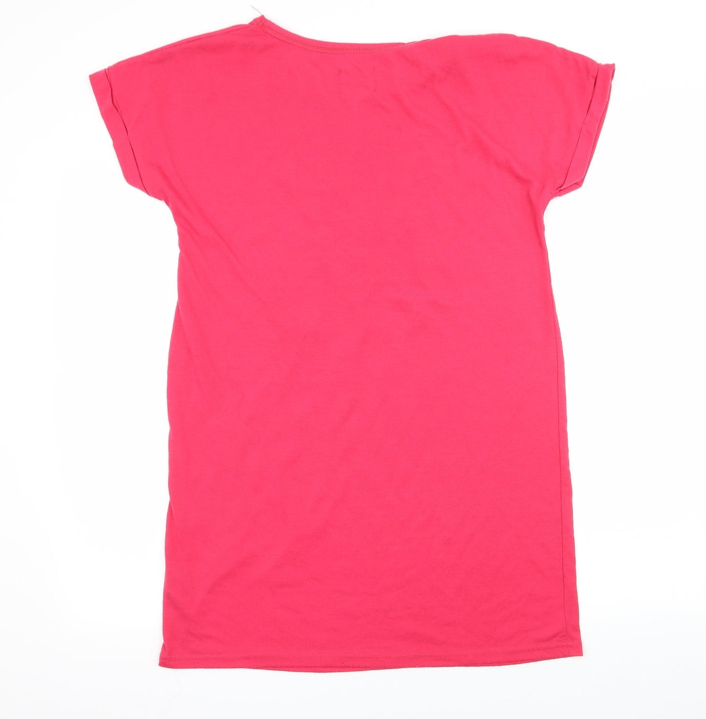 Matalan Womens Pink Geometric Jersey T-Shirt Dress  Size 8  - Coffee this way