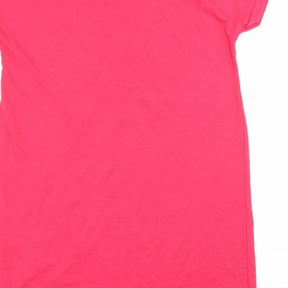 Matalan Womens Pink Geometric Jersey T-Shirt Dress  Size 8  - Coffee this way