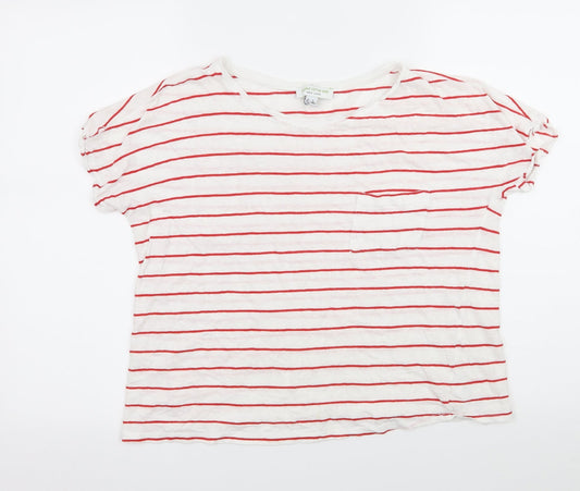 Womens UK Size 8 New Look White Basic T-Shirt