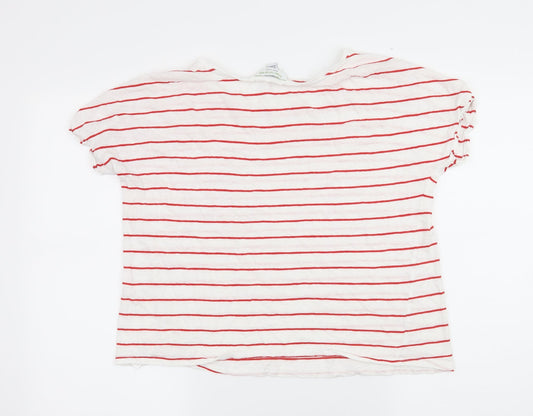 Womens UK Size 8 New Look White Basic T-Shirt