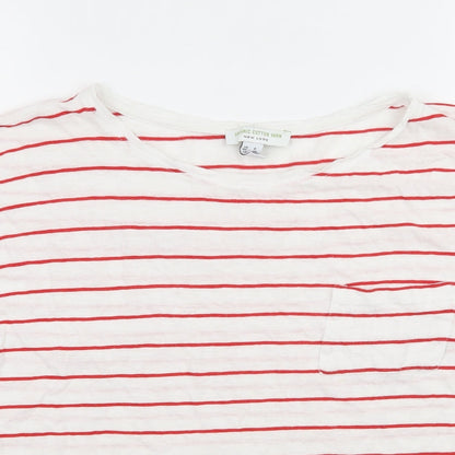 Womens UK Size 8 New Look White Basic T-Shirt