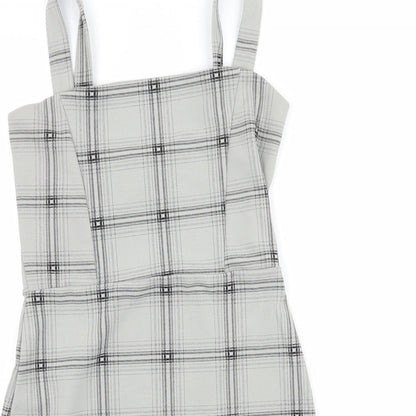 Lustre Womens Gold Plaid Jersey Bodycon  Size 8