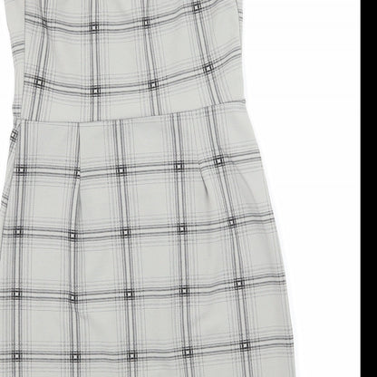 Lustre Womens Gold Plaid Jersey Bodycon  Size 8