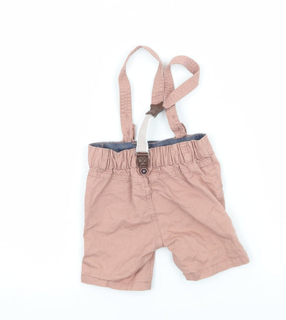 F&F Baby Pink   Cropped Trousers Size 6-9 Months  - Braces Included
