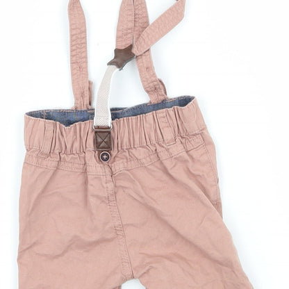 F&F Baby Pink   Cropped Trousers Size 6-9 Months  - Braces Included