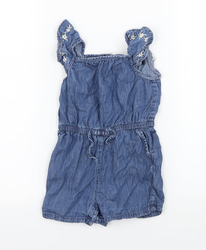Gap Girls Blue  Denim Dungaree Outfit/Set Size 18-24 Months
