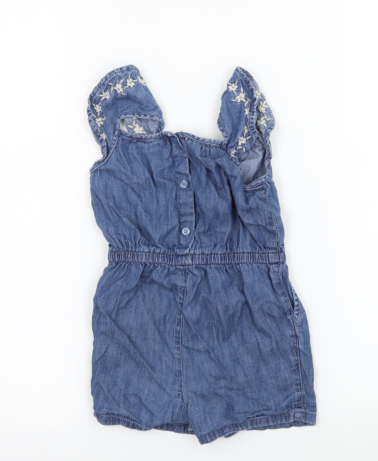 Gap Girls Blue  Denim Dungaree Outfit/Set Size 18-24 Months