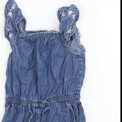 Gap Girls Blue  Denim Dungaree Outfit/Set Size 18-24 Months
