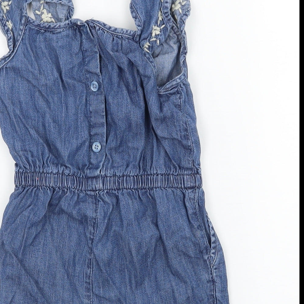 Gap Girls Blue  Denim Dungaree Outfit/Set Size 18-24 Months