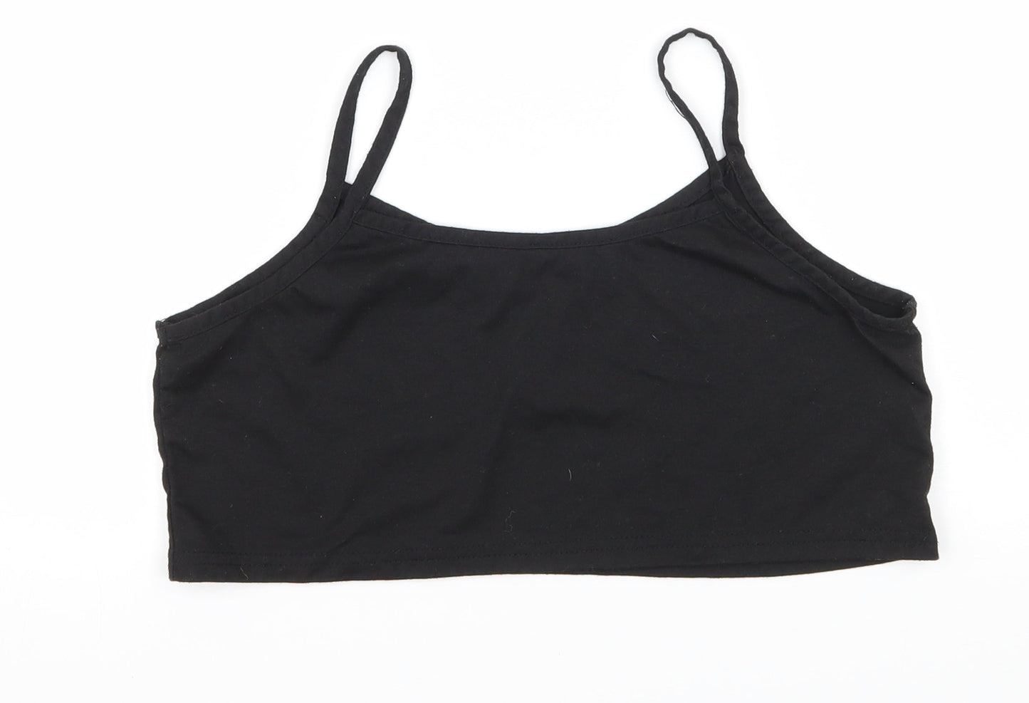 Womens UK Size S Preworn Black Camisole Tank