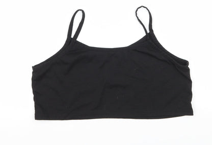 Womens UK Size S Preworn Black Camisole Tank