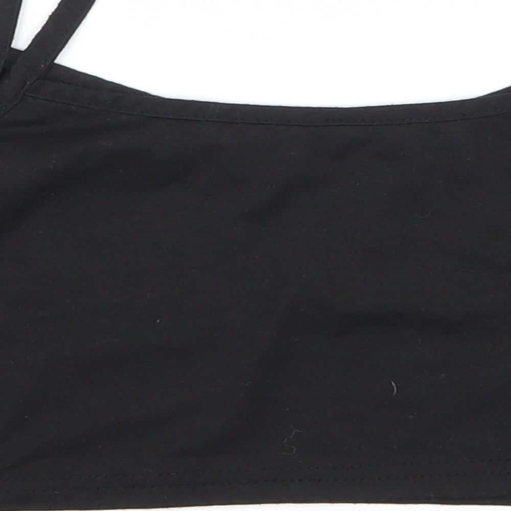 Womens UK Size S Preworn Black Camisole Tank