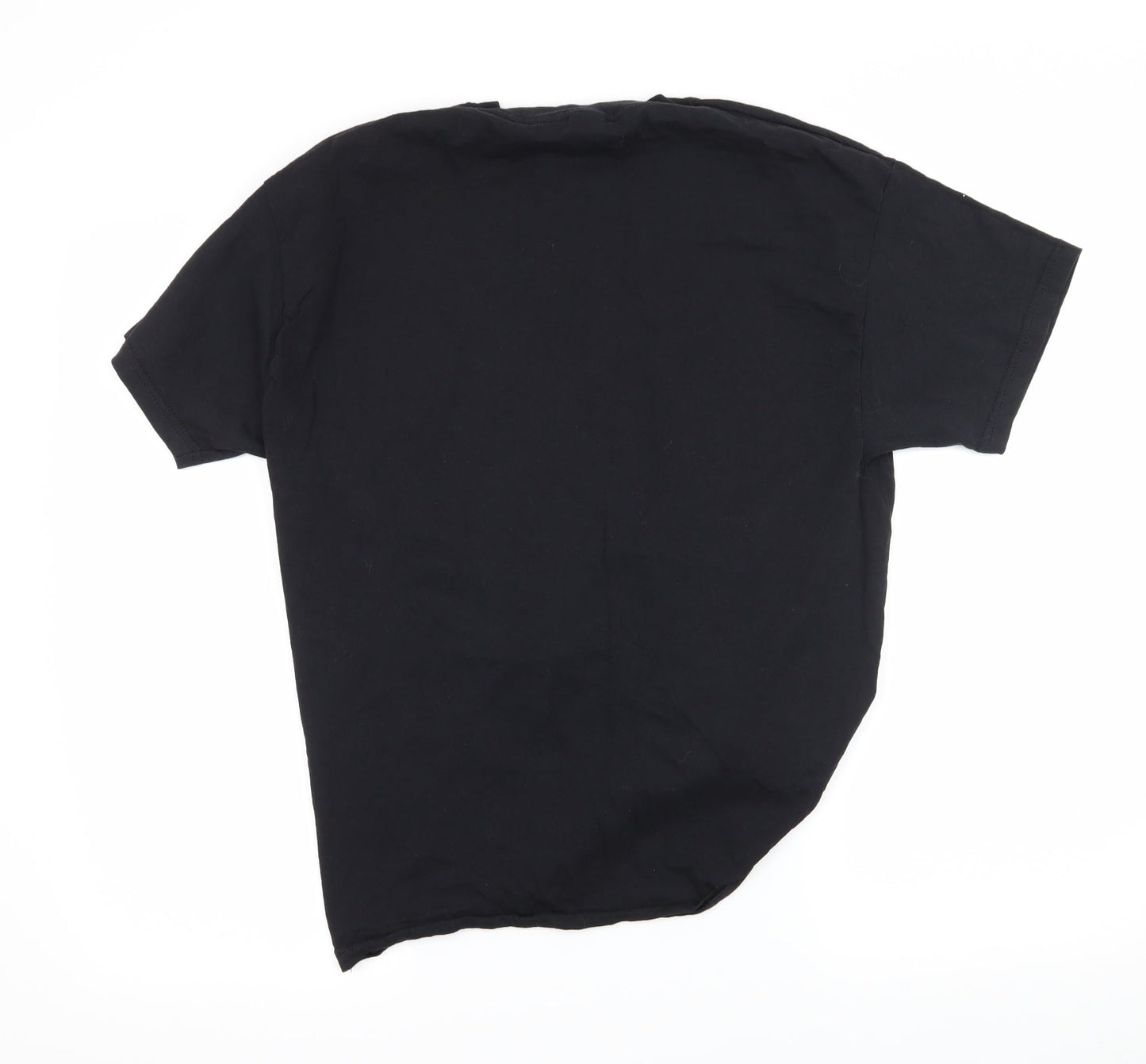 Womens UK Size L Fruit of the Loom Black Basic T-Shirt