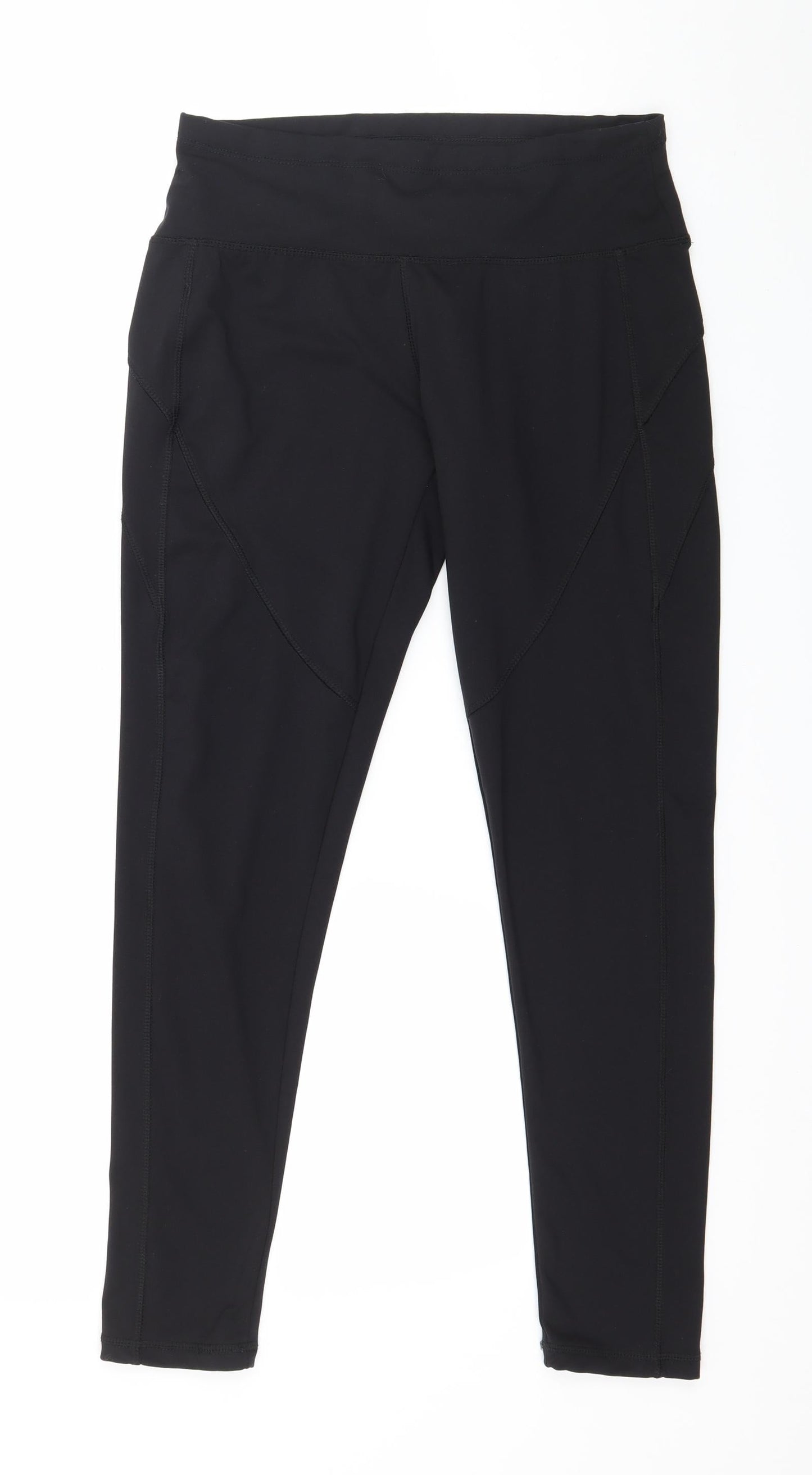 Womens UK Size 10 WORKOUT  Capri Black Leggings