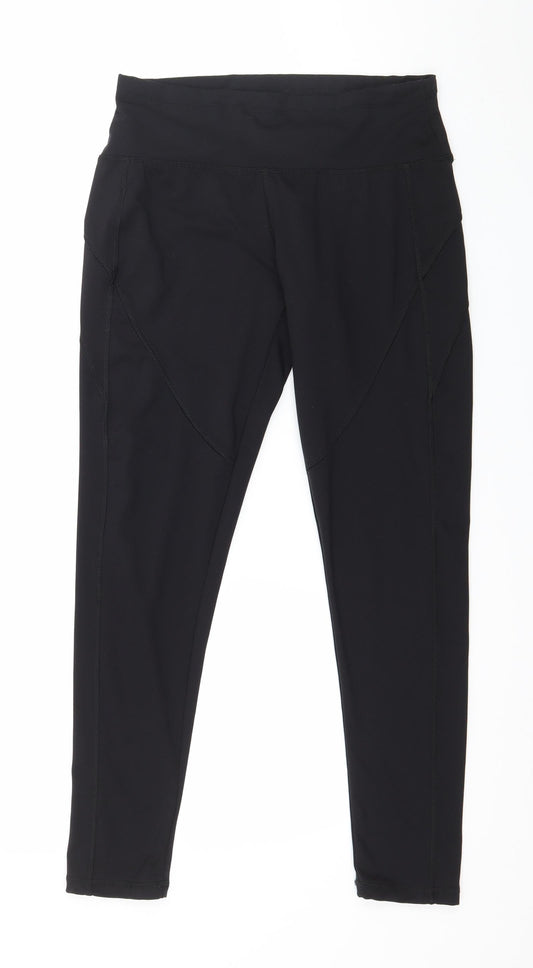 Womens UK Size 10 WORKOUT  Capri Black Leggings