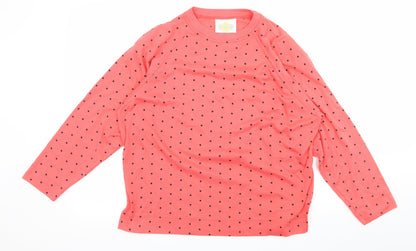 Coast to Coast Womens Pink Patchwork Jersey Pullover Sweatshirt Size L