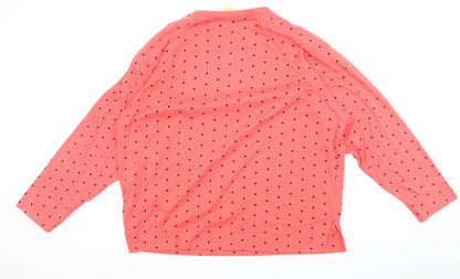 Coast to Coast Womens Pink Patchwork Jersey Pullover Sweatshirt Size L