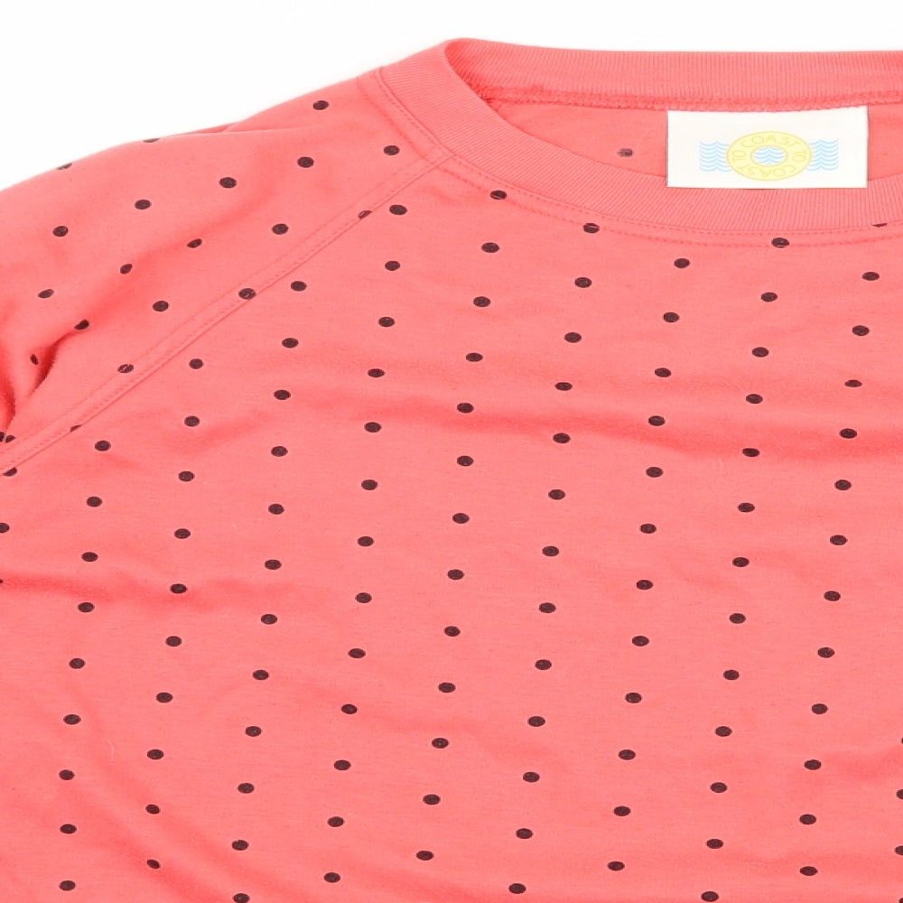 Coast to Coast Womens Pink Patchwork Jersey Pullover Sweatshirt Size L