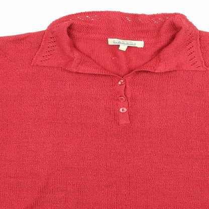 Classic Womens Red  Knit Basic T-Shirt Size 20