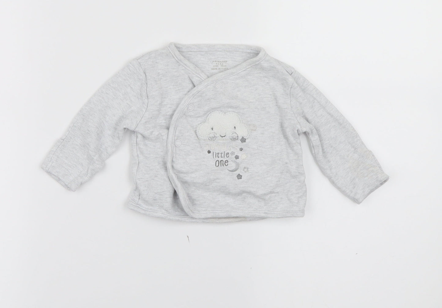 Primark  Grey Solid  Cami Pyjama Top Size 0-3 Months