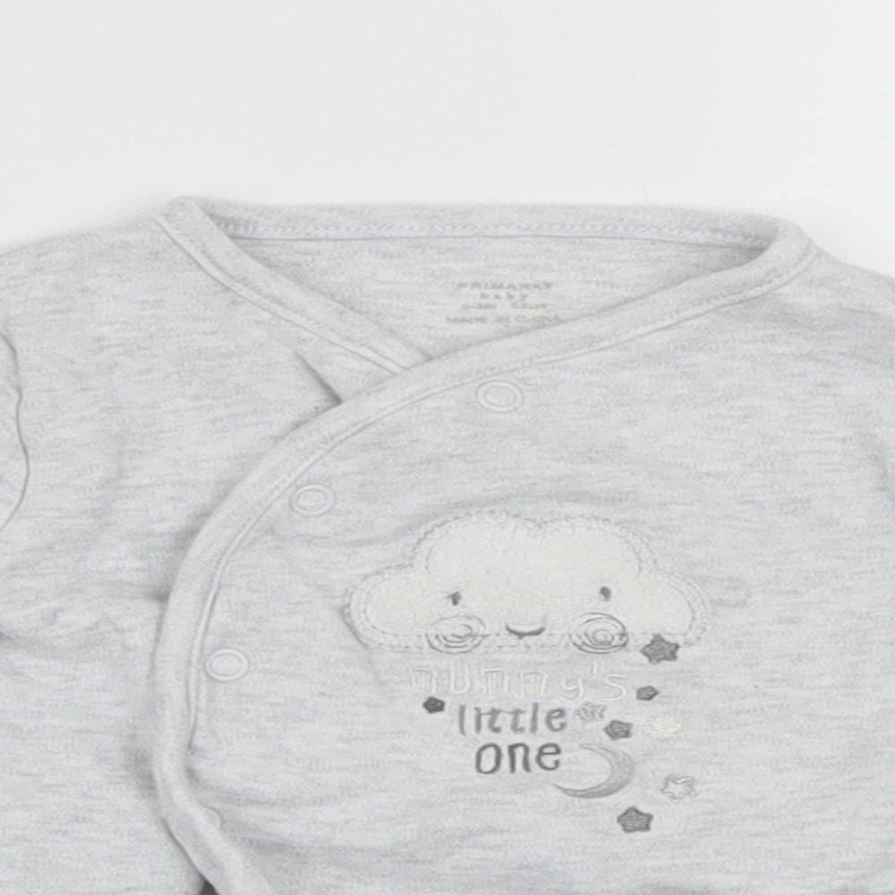 Primark  Grey Solid  Cami Pyjama Top Size 0-3 Months