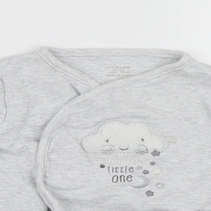 Primark  Grey Solid  Cami Pyjama Top Size 0-3 Months
