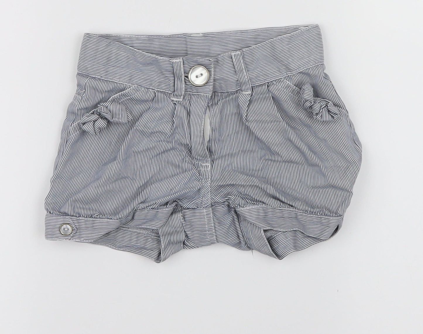girl2girl Girls Blue Pinstripe  Chino Shorts Size 2-3 Years
