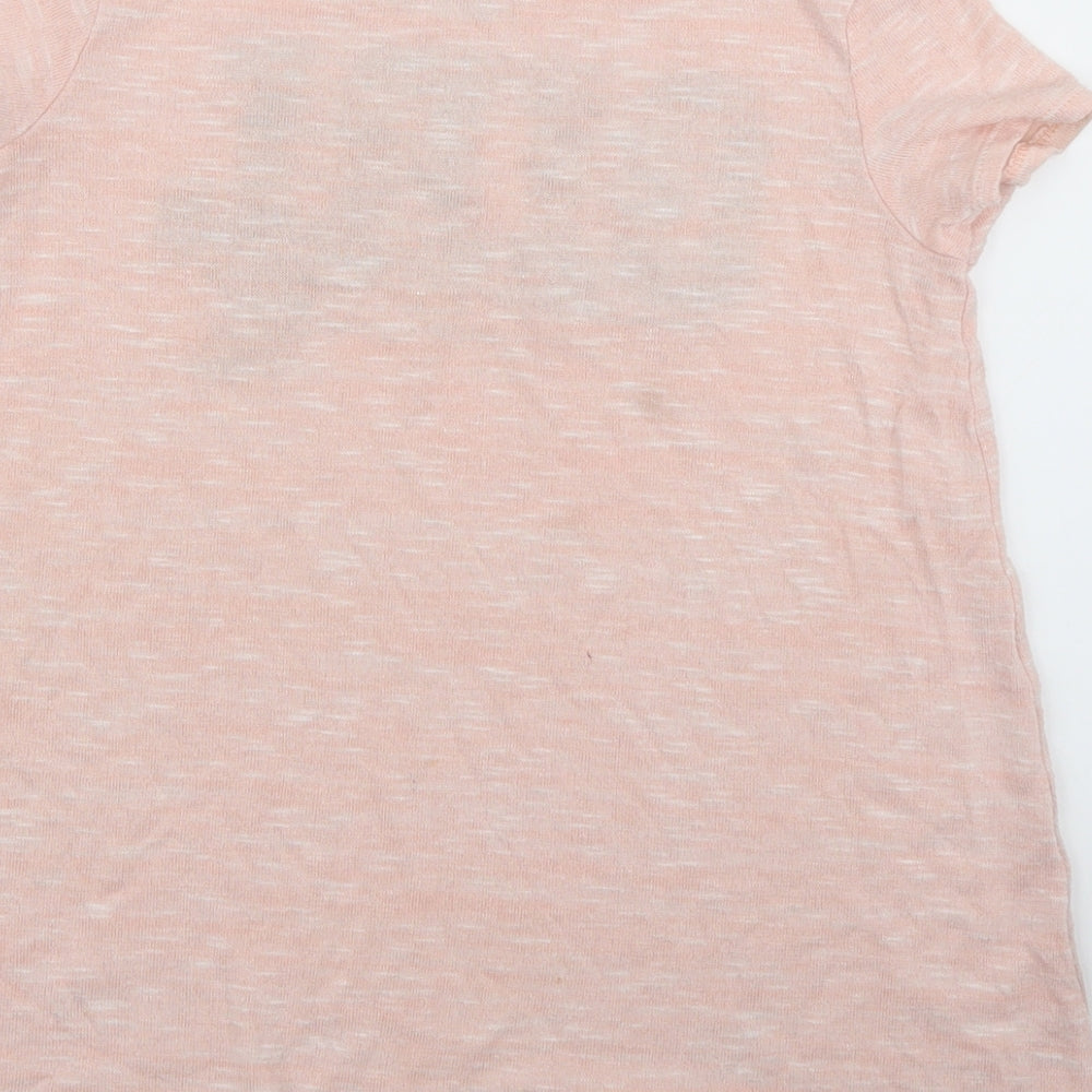 George Girls Pink Fair Isle  Basic T-Shirt Size 9-10 Years
