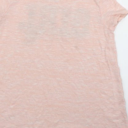 George Girls Pink Fair Isle  Basic T-Shirt Size 9-10 Years