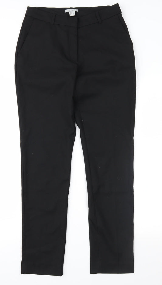 Womens UK Size 8 H&M Regular Fit  Black Trousers