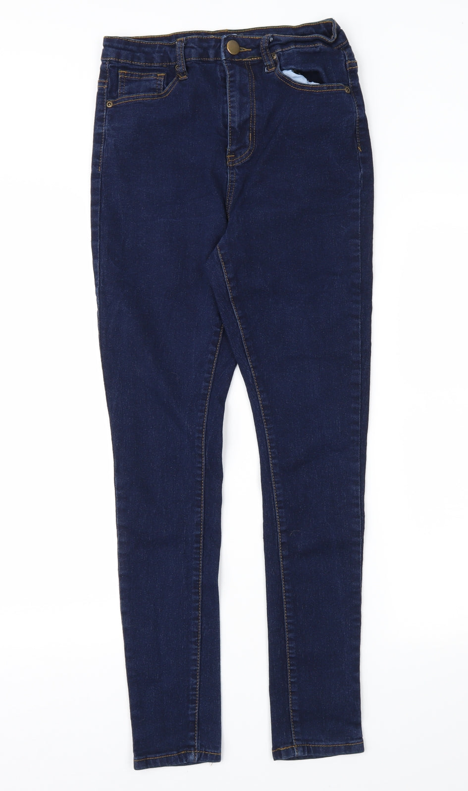 Boohoo Womens Blue  Denim Skinny Jeans Size 8 L28 in