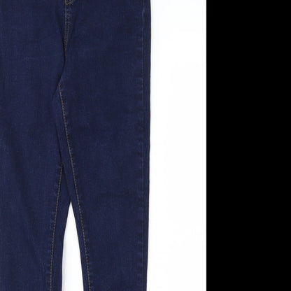 Boohoo Womens Blue  Denim Skinny Jeans Size 8 L28 in