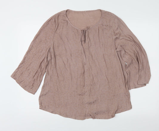 Womens UK Size M Saint Tropez Clothing Brown Basic Blouse