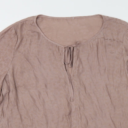 Womens UK Size M Saint Tropez Clothing Brown Basic Blouse