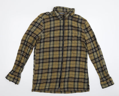Primark Mens Beige Check   Button-Up Size M