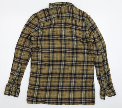 Primark Mens Beige Check   Button-Up Size M
