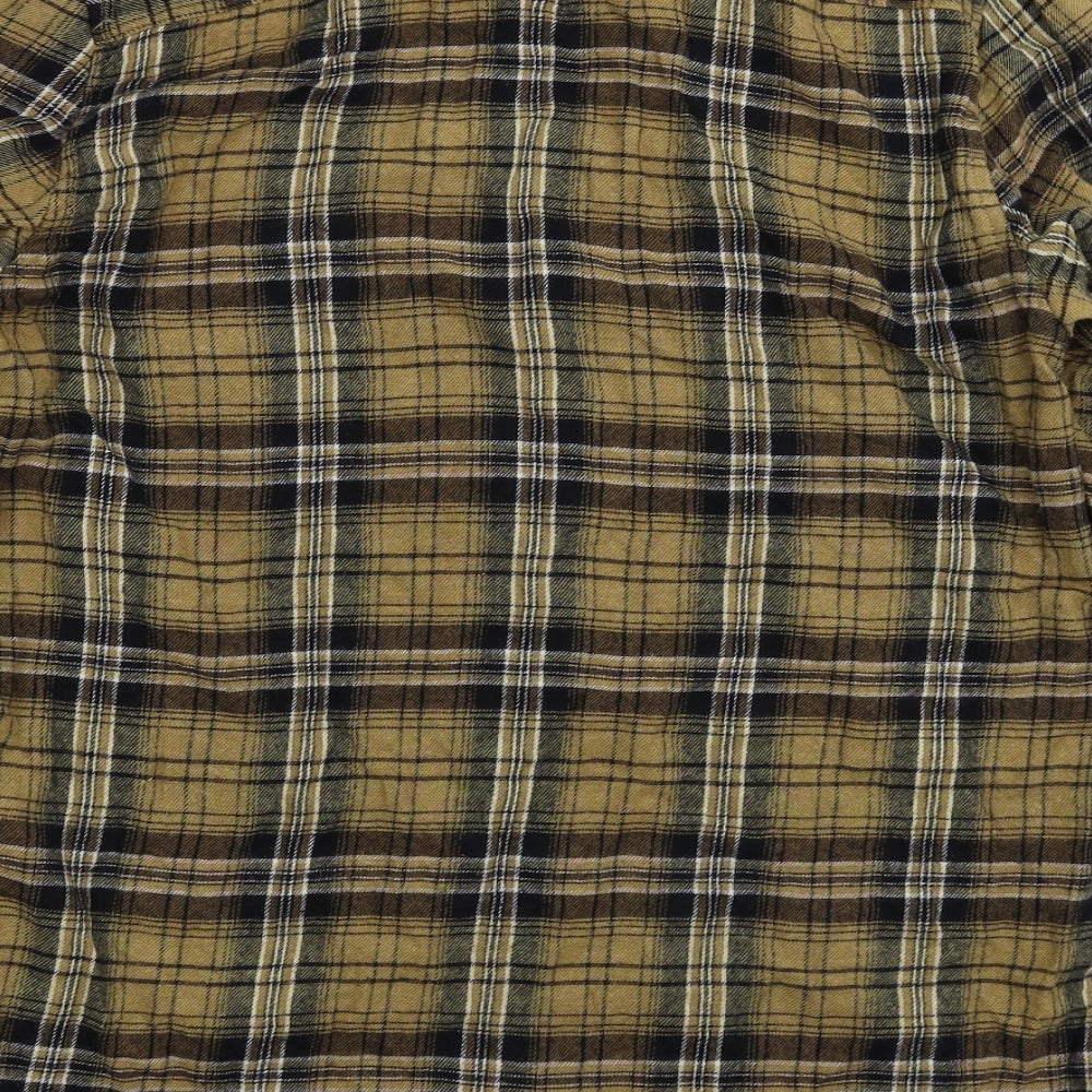 Primark Mens Beige Check   Button-Up Size M