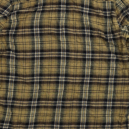 Primark Mens Beige Check   Button-Up Size M