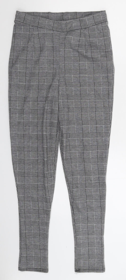 Womens UK Size 10 Boohoo Extra-Slim Fit  Grey Trousers
