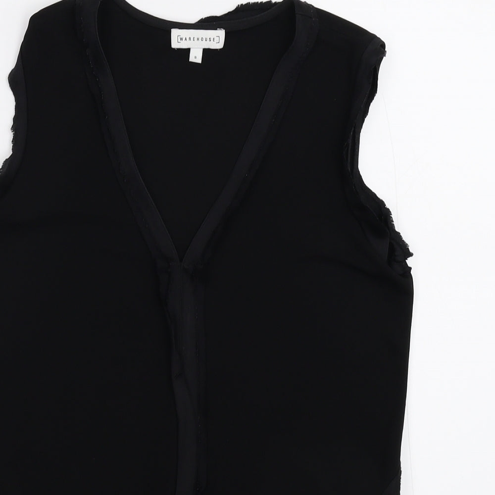 Warehouse Womens Black   Basic Tank Size 8