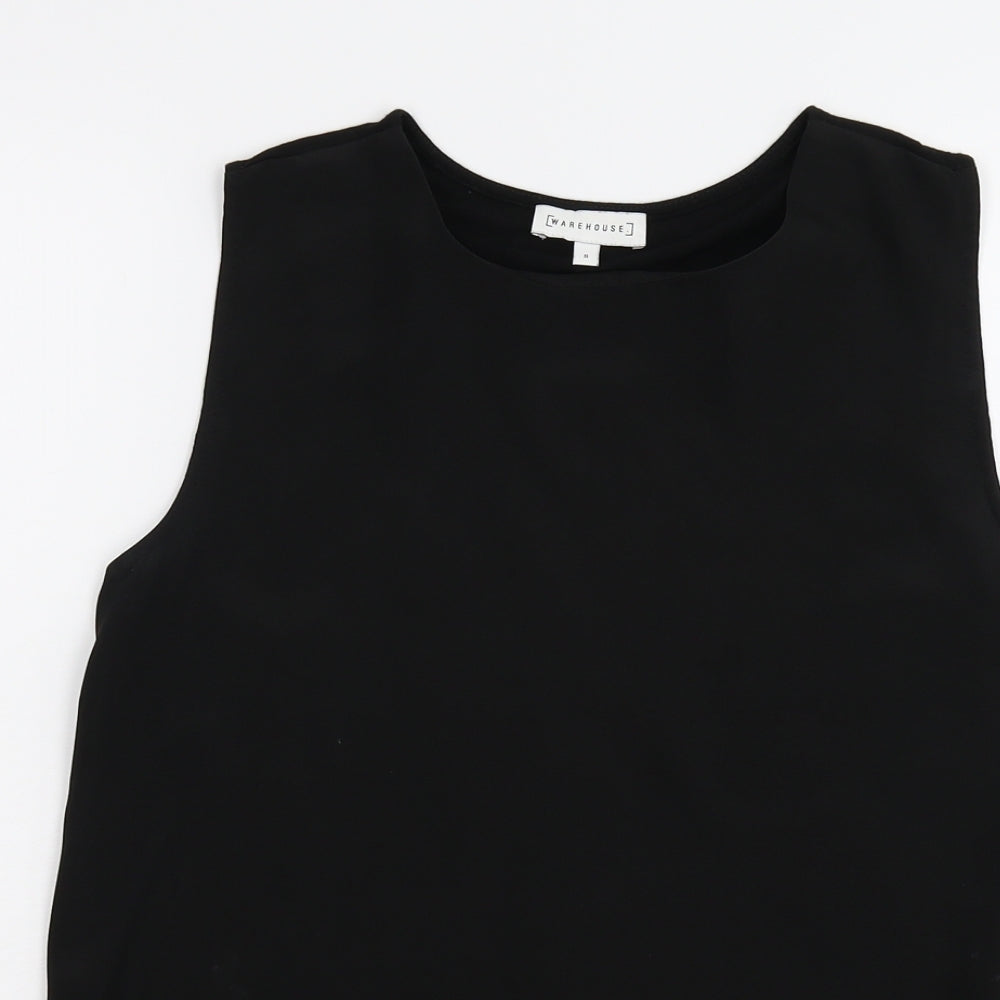 Womens UK Size 8 Warehouse Black Basic Tank
