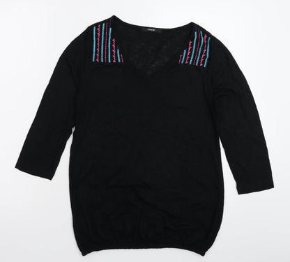 George Womens Black   Basic T-Shirt Size 12