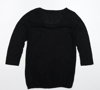 George Womens Black   Basic T-Shirt Size 12
