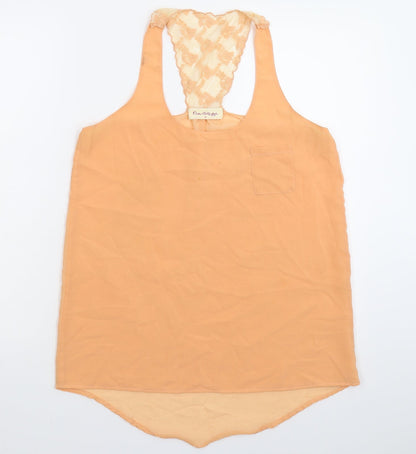 Miss Selfridge Womens Orange   Basic Tank Size 12